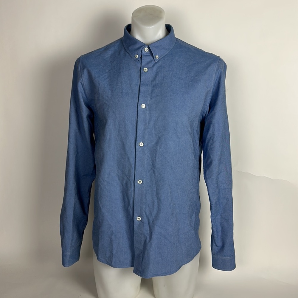 A.P.C Denim Shirt Blue Button Front Long Sleeve Men’s size XL